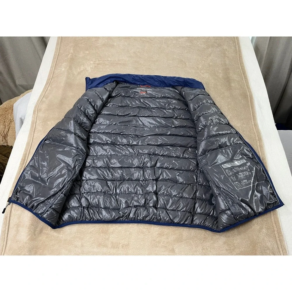 Hawke & Co Performance Duck Down Sport puffer vest‎ mens 2XL Blue  Packable EUC